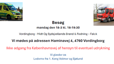 Besøg mandag den 18-3 kl. 18-19:30 Vordingborg - Midt Og Sydsjællands Brand & Redning – Falck